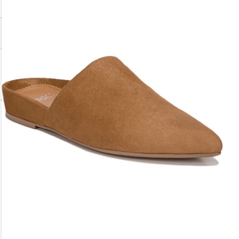 Anthropologie Franco Sarto Irma Pointed Toe Mules 6.5 Camel Brown $118